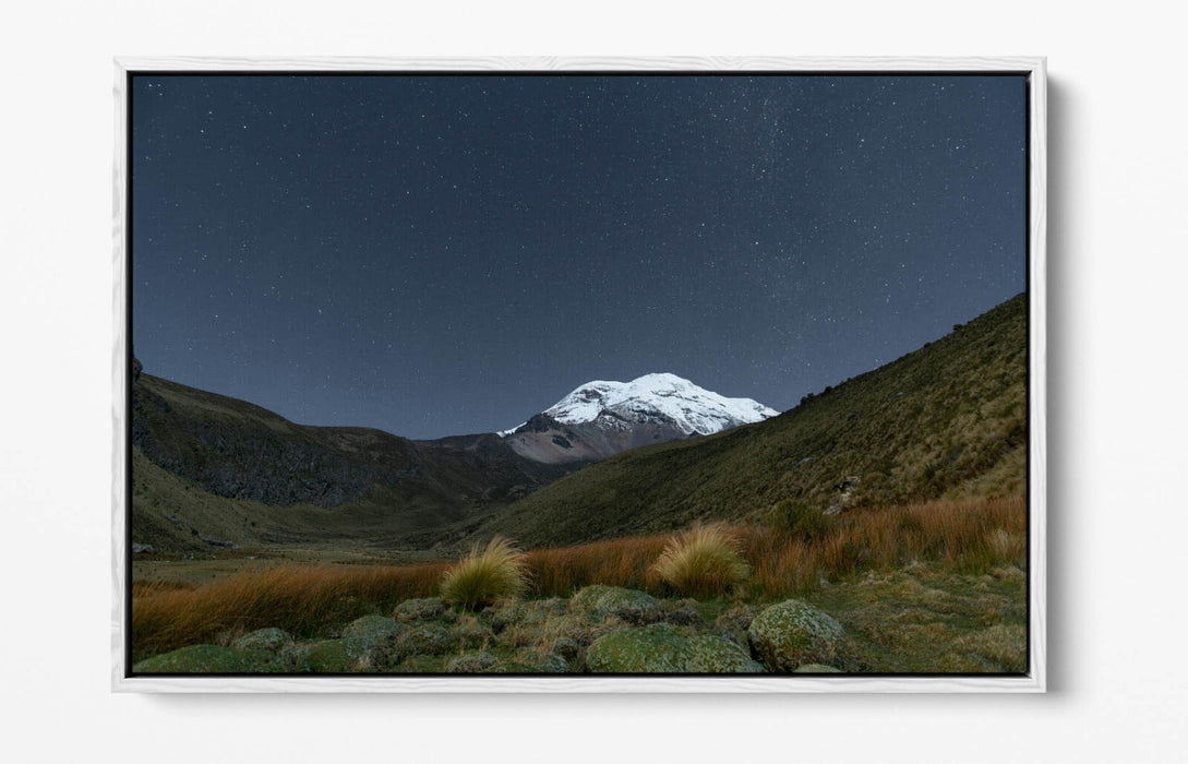 STARRY NIGHT MOUNTAIN LANDSCAPE HOME DECOR FLOAT EFFECT CANVAS WALL PRINT