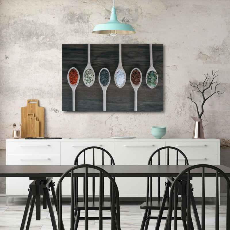 Kitchen Canvas Art - Handmade Premium Canvas Wall Artwork | Herbs Spices Decor