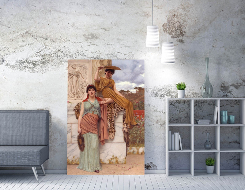 Canvas Wall Art - John William Godward Waiting for the Procession Print on Premium Archival Grade Canvas