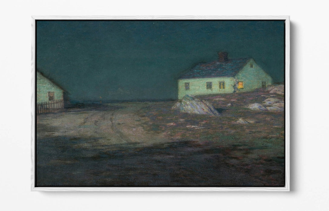 L. BIRGE HARRISON, THE HARBOR LIGHT -FLOAT EFFECT CANVAS WALL ART PRINT