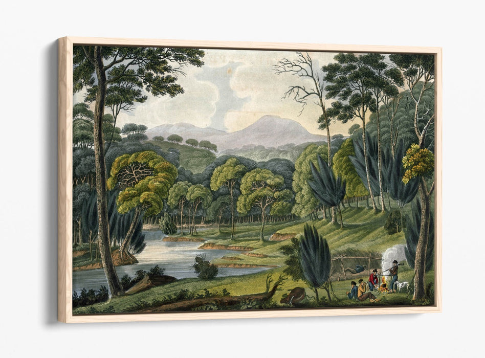 Canvas Wall Art - Joseph Lycett Print | Float Effect Canvas Art Print, Handmade UK