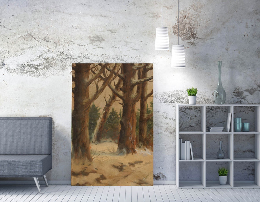 Canvas Wall Art - Slava Raskaj Forest Winter Painting | Handmade Print Ready to Hang