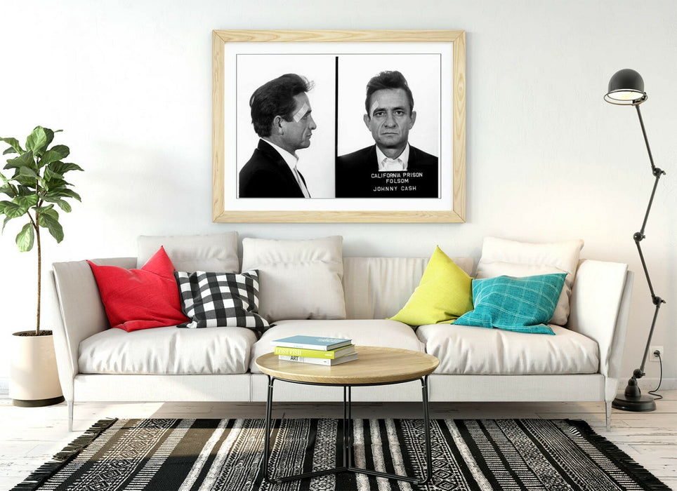 JOHNNY CASH MUGSHOT 2 -ART FRAMED POSTER PICTURE PRINT ARTWORK- BLACK & WHITE