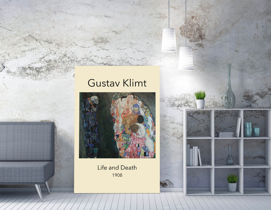 GUSTAV KLIMT, LIFE AND DEATH -CANVAS WALL ART ARTWORK PAINTING PRINT