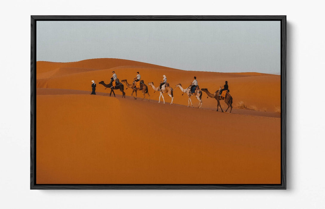 Desert Canvas Wall Art – Camel Wall Decor on Handmade Float Effect Canvas