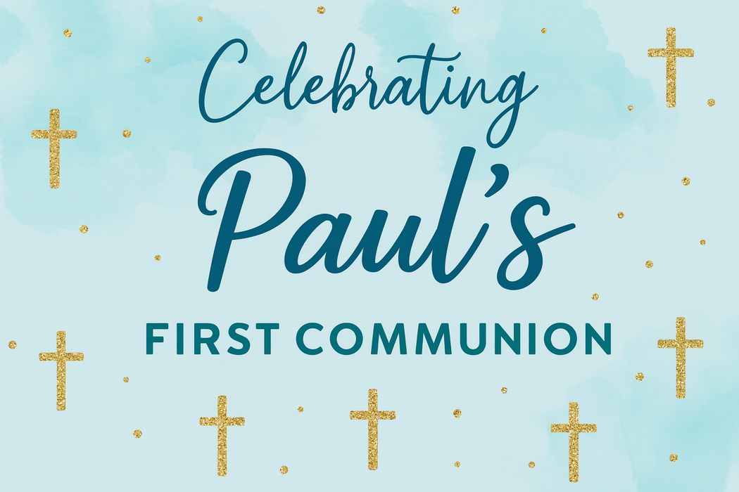 First Communions Banner - Custom Communion Sign | Religious Celebration Decor