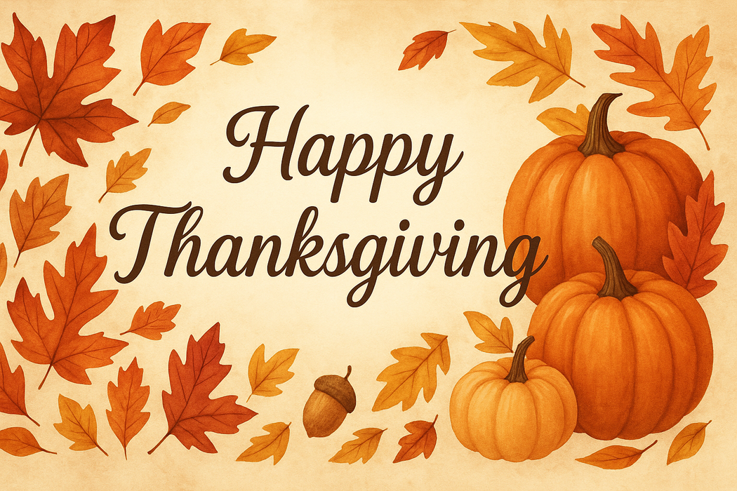 Thanksgiving Banner - Festive Autumn Style Holiday Event Decoration