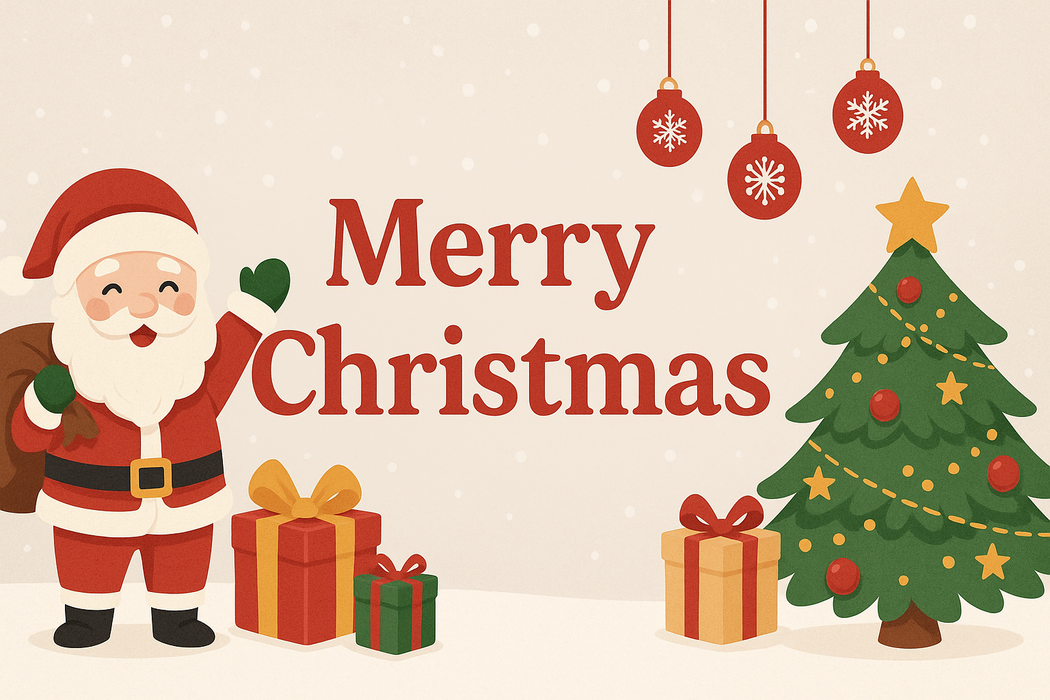 Christmas Party Banner - Durable Vinyl Holiday Party Decoration Backdrop