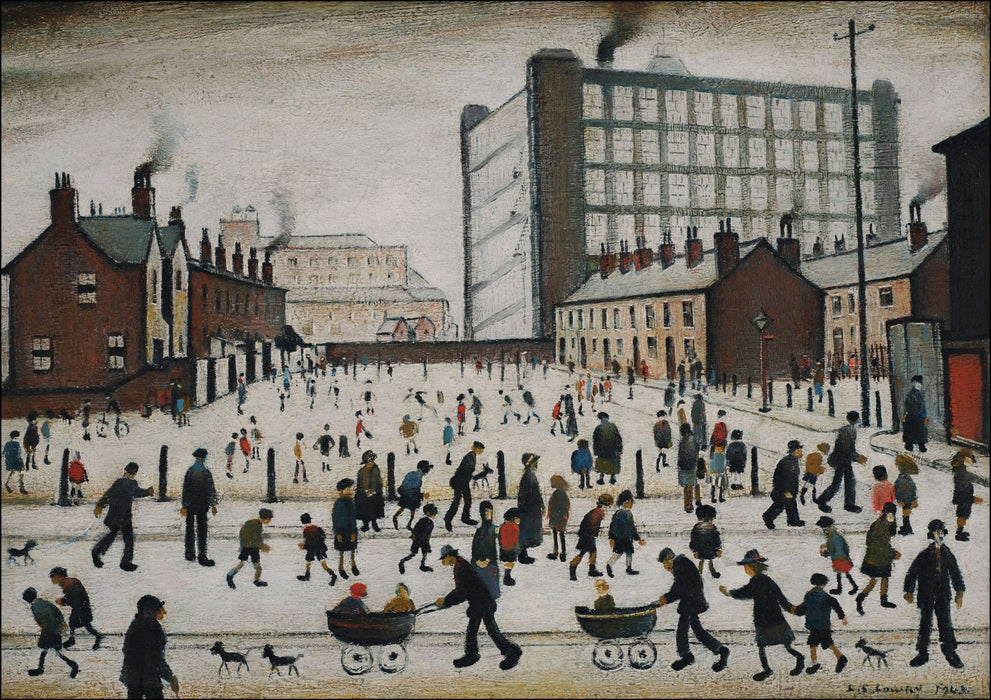 Framed Wall Art Print - LS Lowry 'Winter in Pendlebury' | UK Handmade Artwork