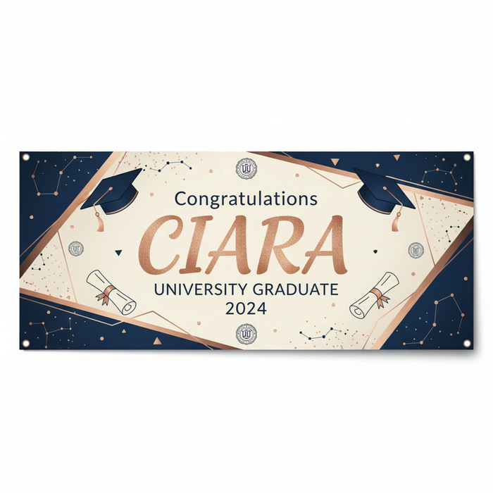 Graduation Banner - Custom Vinyl Grad Banner For Celebration & Party Decor