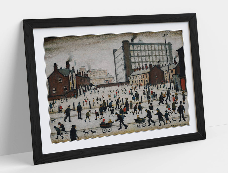 Framed Wall Art Print - LS Lowry 'Winter in Pendlebury' | UK Handmade Artwork