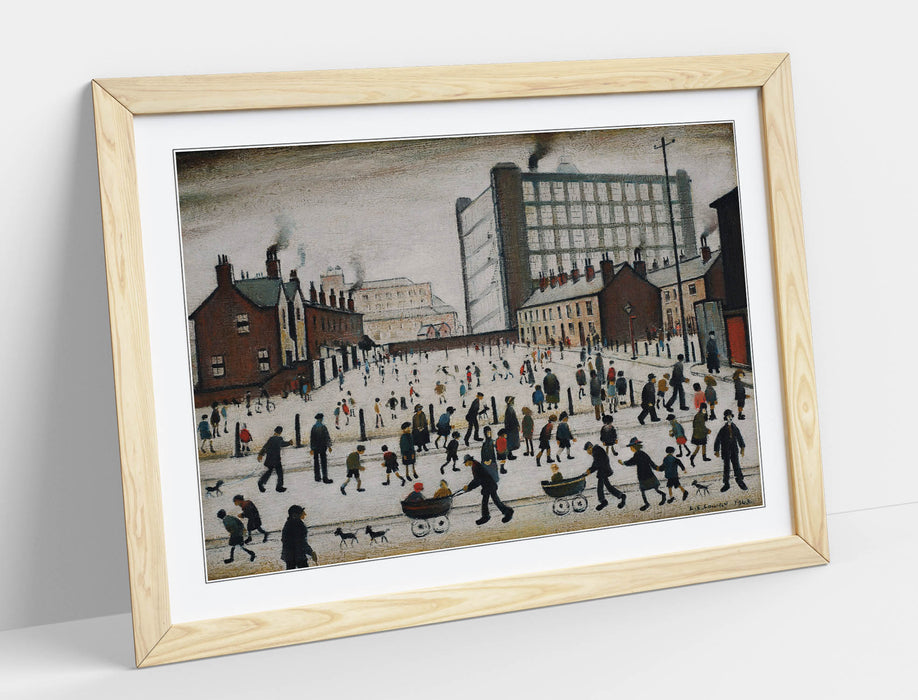 Framed Wall Art Print - LS Lowry 'Winter in Pendlebury' | UK Handmade Artwork
