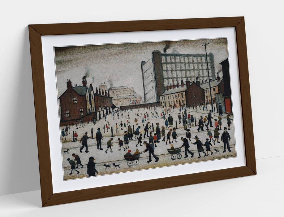 Framed Wall Art Print - LS Lowry 'Winter in Pendlebury' | UK Handmade Artwork