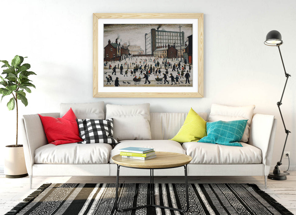 Framed Wall Art Print - LS Lowry 'Winter in Pendlebury' | UK Handmade Artwork