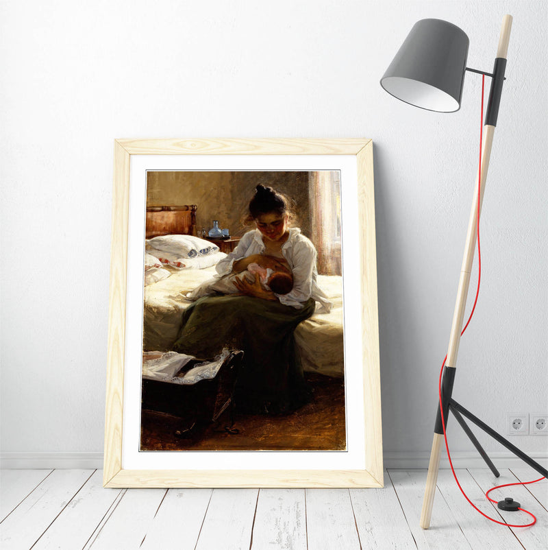 Framed Poster Print – ELIN DANIELSON GAMBOGI Mother Matte Paper Poster with Natural Wood Frame