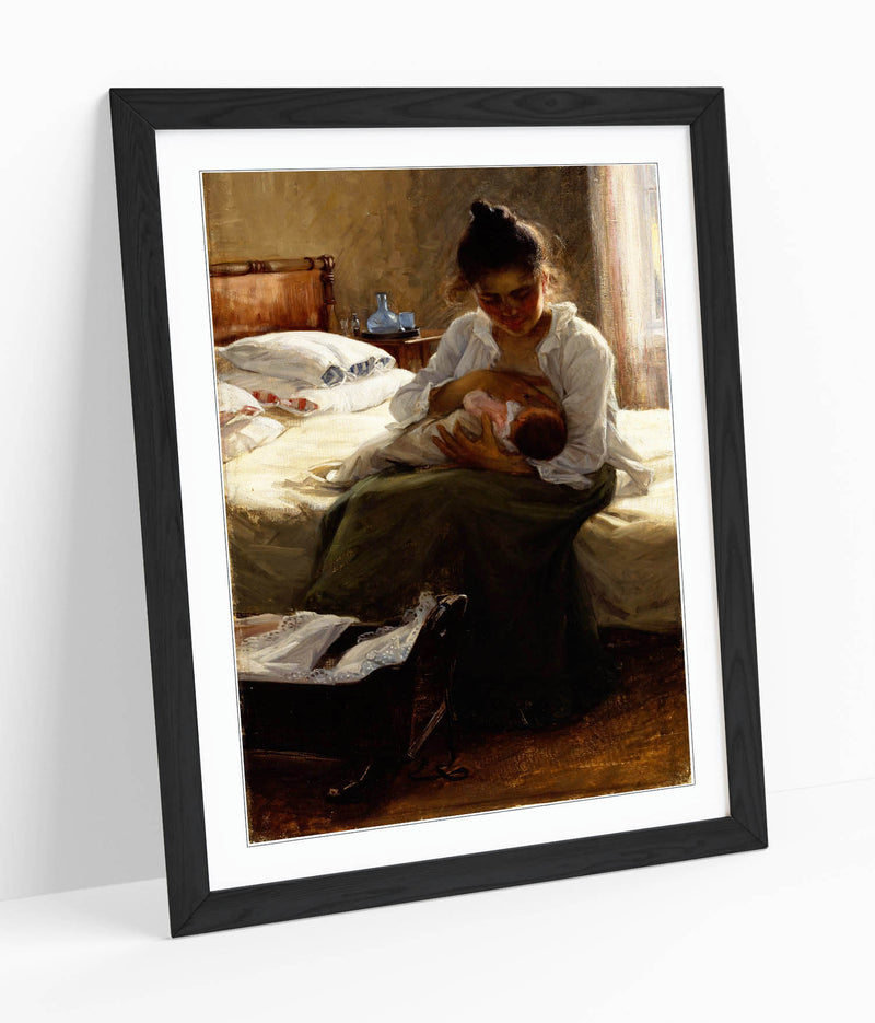 Framed Poster Print – ELIN DANIELSON GAMBOGI Mother Matte Paper Poster with Natural Wood Frame
