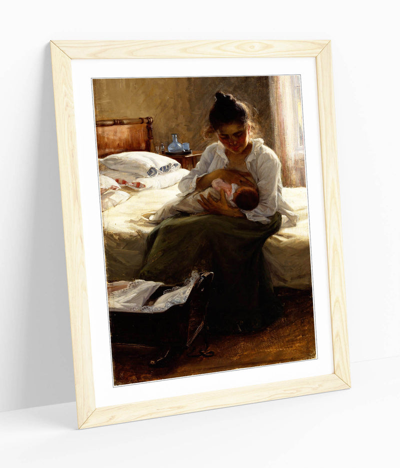Framed Poster Print – ELIN DANIELSON GAMBOGI Mother Matte Paper Poster with Natural Wood Frame