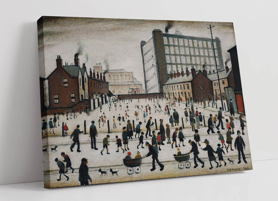 Canvas Wall Art Print – 'Winter in Pendlebury' | Framed Ls Lowry Style Painting