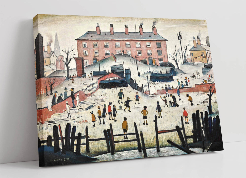 Canvas Wall Art - LS Lowry Print Cricket Match Painting | Premium Varnish Finish