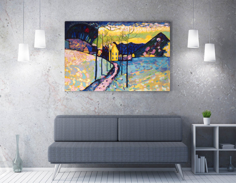 Canvas Wall Art Print | Wassily Kandinsky 'Winter Landscape' Gallery Wrapped Canvas with Premium Varnish Finish