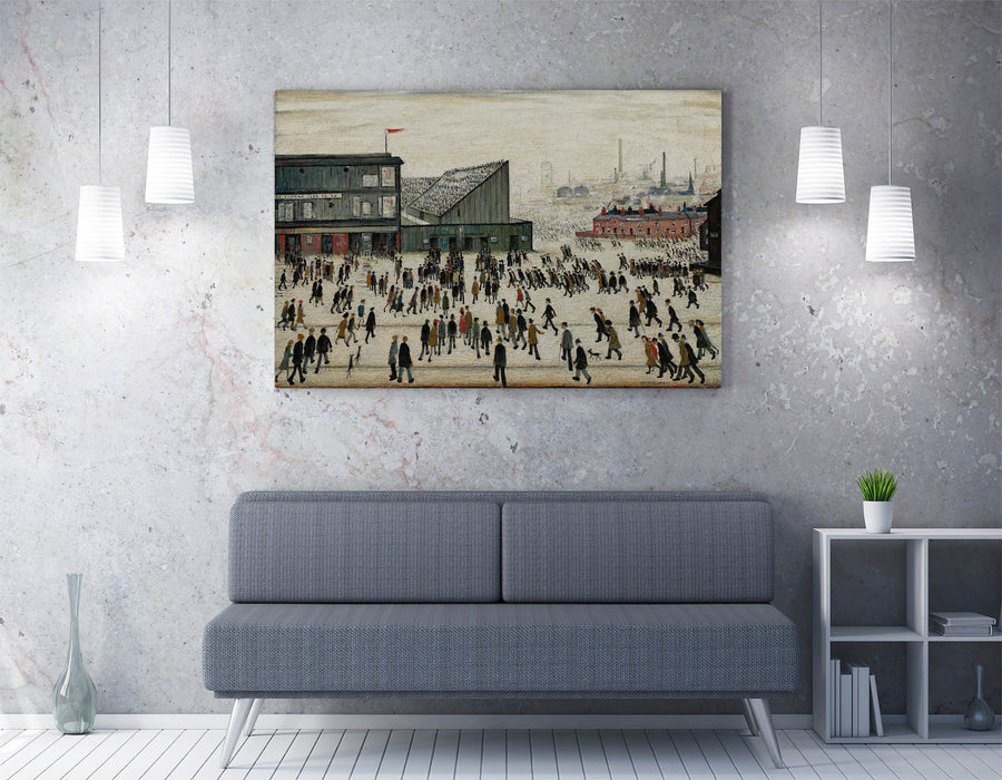 Canvas Wall Art - LS Lowry 'Going to the Match' Artwork Print | Home Decor