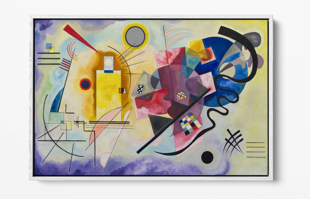 Canvas Wall Art – Wassily Kandinsky Yellow-Red-Blue Artwork Print | Float Effect Canvas