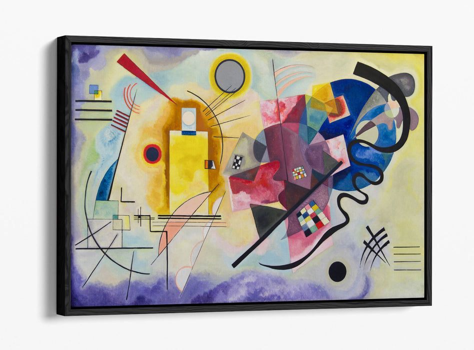 Canvas Wall Art – Wassily Kandinsky Yellow-Red-Blue Artwork Print | Float Effect Canvas