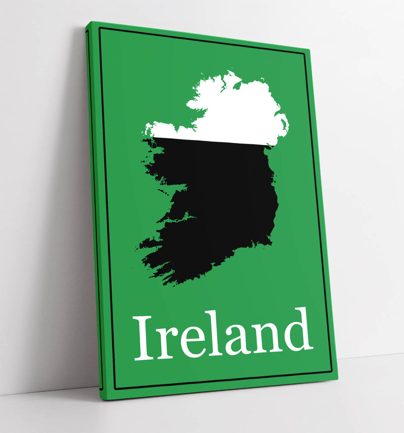 Ireland as a Pint of Stout - Handmade Canvas Wall Art | Vibrant Home Decor