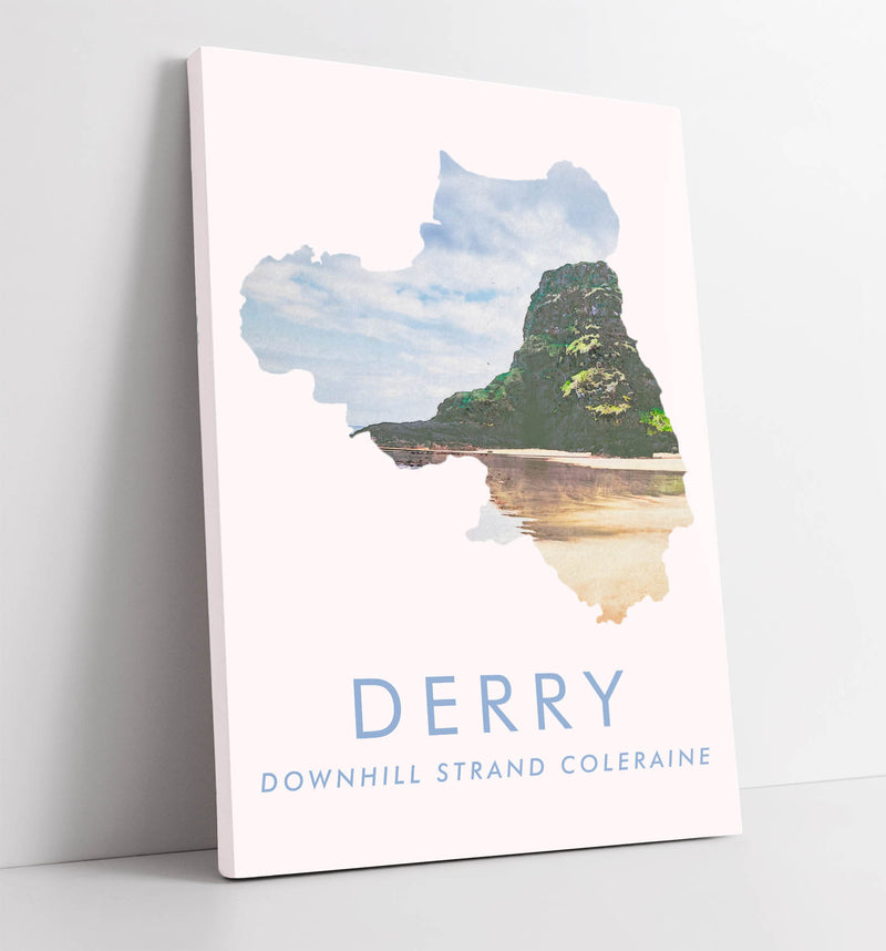 County Derry Downhill Strand Coleraine - Gallery Wrapped Framed Canvas Print Wall Art