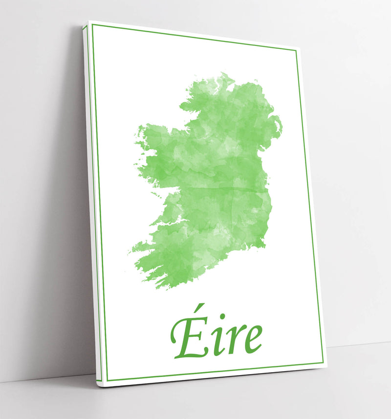 Watercolour Ireland 'Eire' - Handmade Canvas Wall Art | Vibrant Home Decor