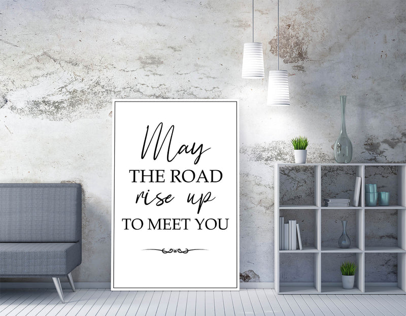 May the Road Rise up to Meet You (Irish Blessing) - Handmade Canvas Wall Art | Vibrant Home Decor