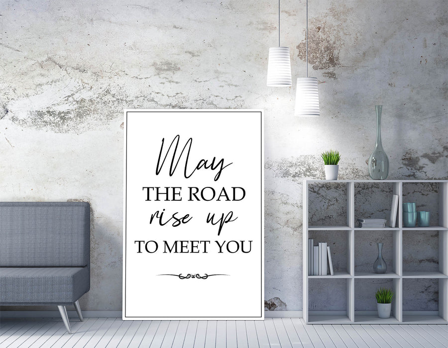 May the Road Rise up to Meet You (Irish Blessing) - Handmade Canvas Wall Art | Vibrant Home Decor
