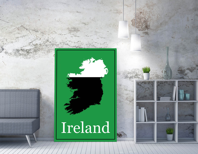 Ireland as a Pint of Stout - Handmade Canvas Wall Art | Vibrant Home Decor