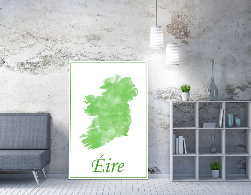 Watercolour Ireland 'Eire' - Handmade Canvas Wall Art | Vibrant Home Decor