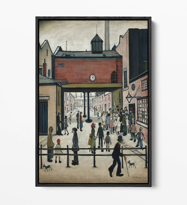 L.S. Lowry Wall Art | 'May Day' Float Effect Canvas Print with Vibrant Colors & 30mm Deep Frame
