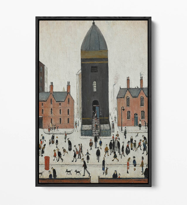 Canvas Wall Art - L.S. Lowry 'Old Church Tower' Print | Float Effect Frame, Ready to Hang