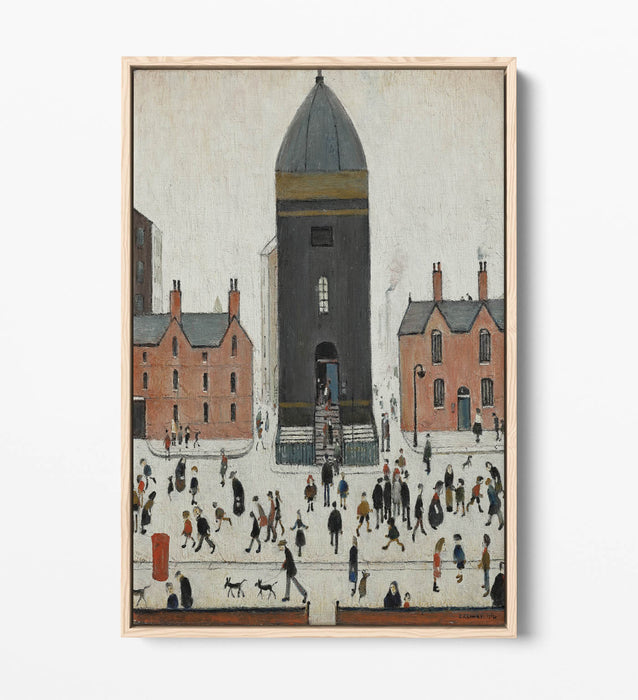 Canvas Wall Art - L.S. Lowry 'Old Church Tower' Print | Float Effect Frame, Ready to Hang
