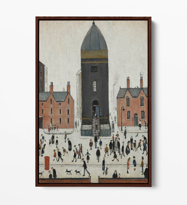 Canvas Wall Art - L.S. Lowry 'Old Church Tower' Print | Float Effect Frame, Ready to Hang
