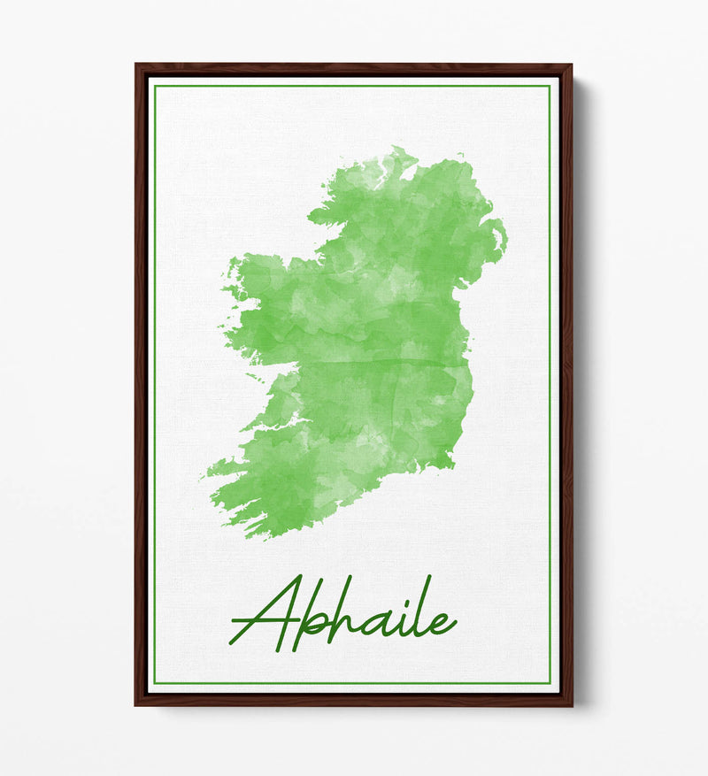 Watercolour Ireland 'Abhaile' - Contemporary Float Effect Canvas Wall Art Print with Premium Varnish Finish