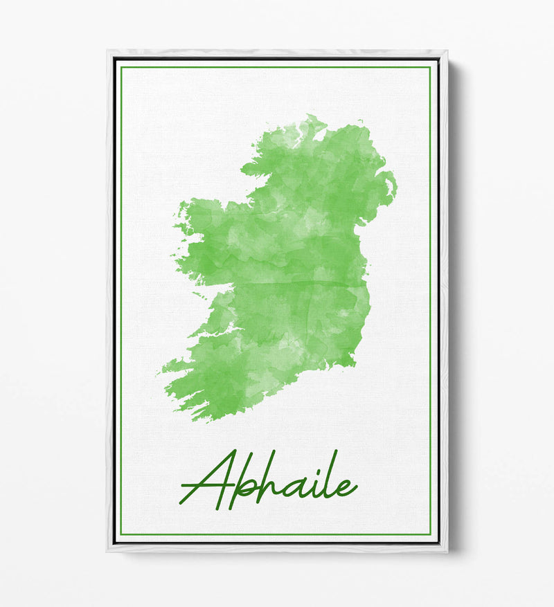 Watercolour Ireland 'Abhaile' - Contemporary Float Effect Canvas Wall Art Print with Premium Varnish Finish