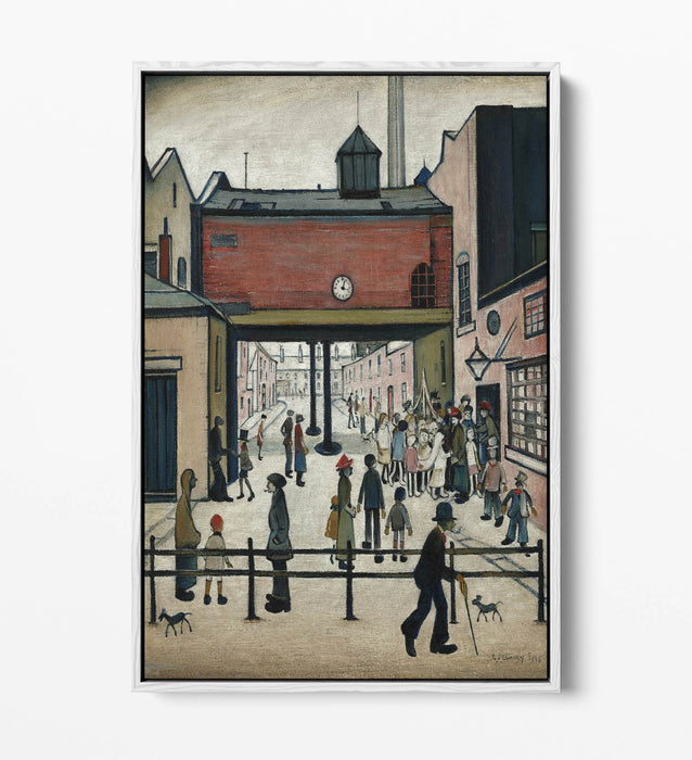 L.S. Lowry Wall Art | 'May Day' Float Effect Canvas Print with Vibrant Colors & 30mm Deep Frame