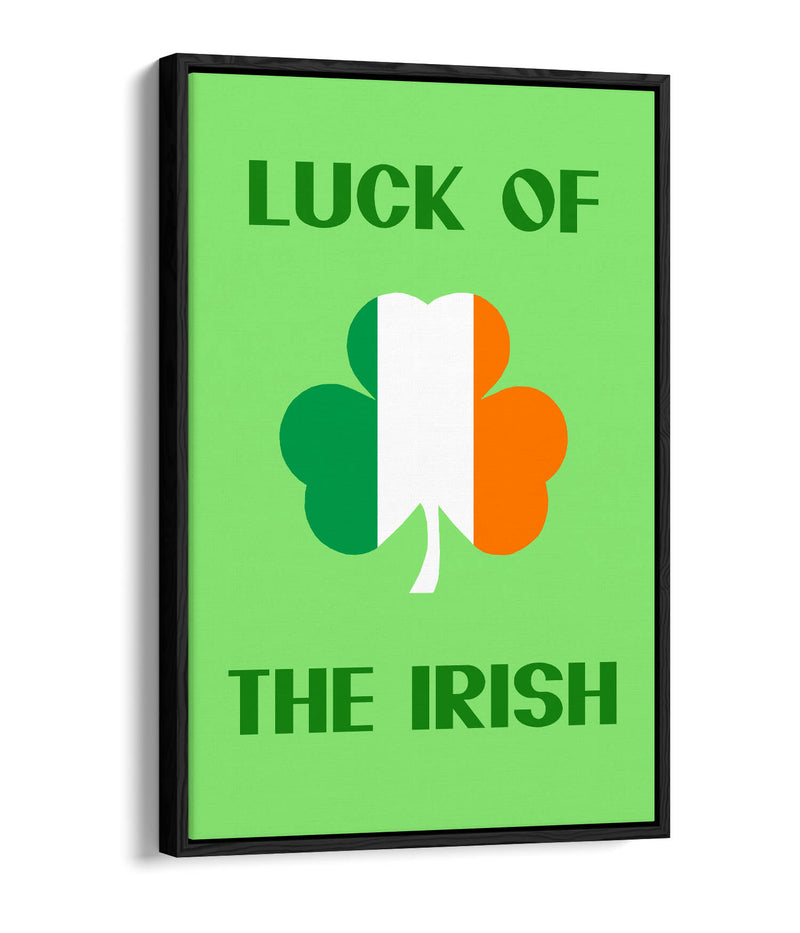 Luck of the Irish - Contemporary Float Effect Canvas Wall Art Print with Premium Varnish Finish