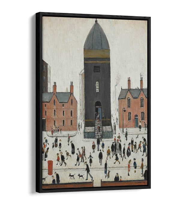 Canvas Wall Art - L.S. Lowry 'Old Church Tower' Print | Float Effect Frame, Ready to Hang
