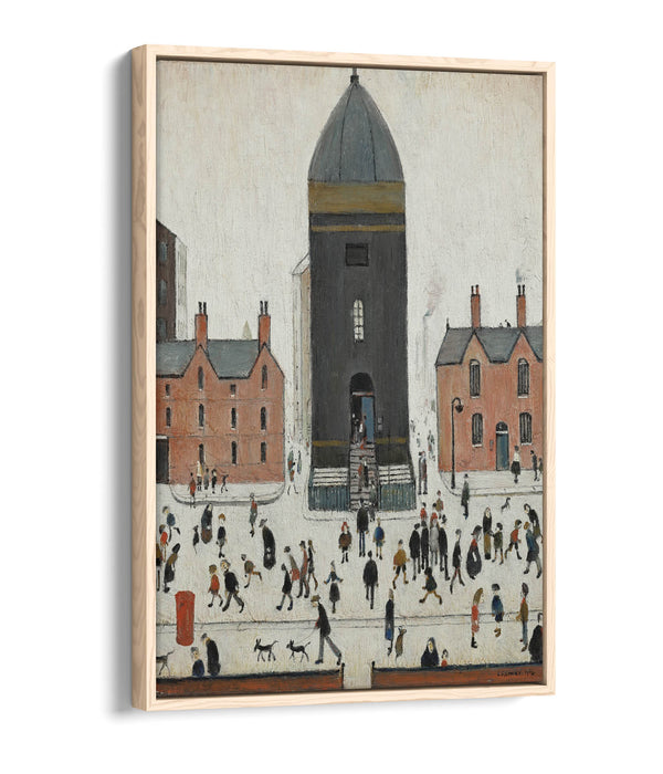 Canvas Wall Art - L.S. Lowry 'Old Church Tower' Print | Float Effect Frame, Ready to Hang