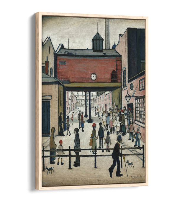 L.S. Lowry Wall Art | 'May Day' Float Effect Canvas Print with Vibrant Colors & 30mm Deep Frame
