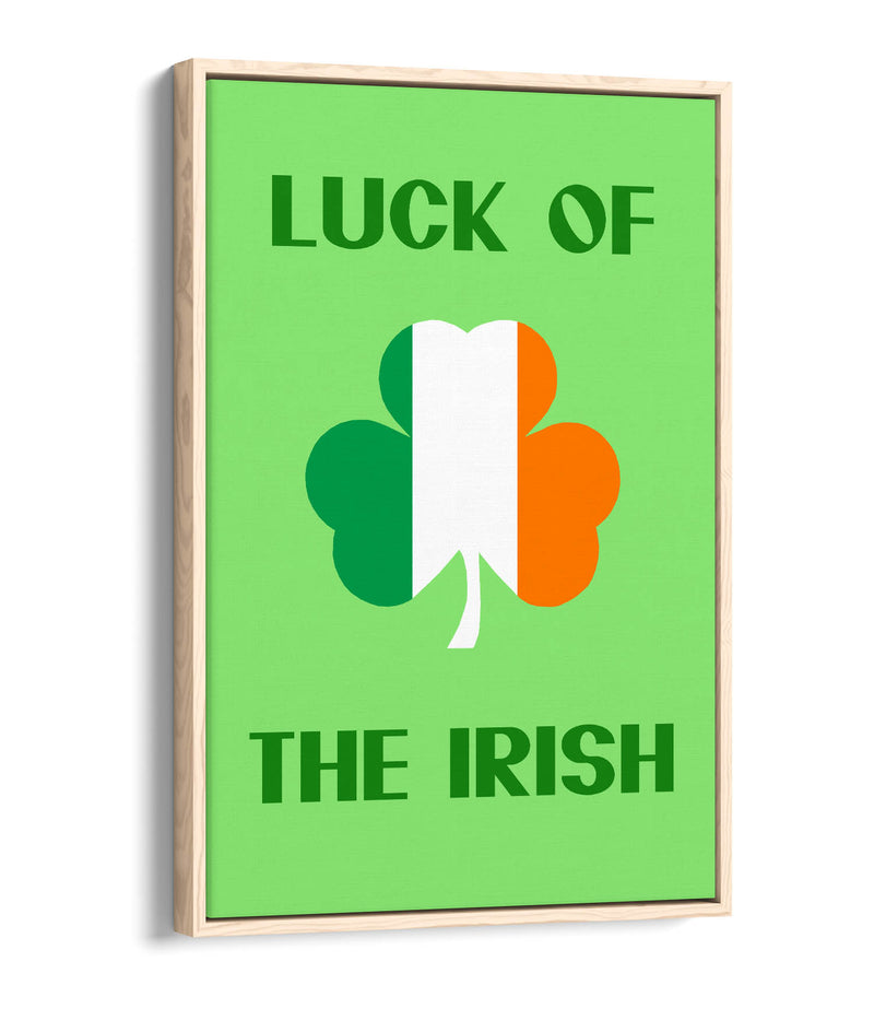 Luck of the Irish - Contemporary Float Effect Canvas Wall Art Print with Premium Varnish Finish