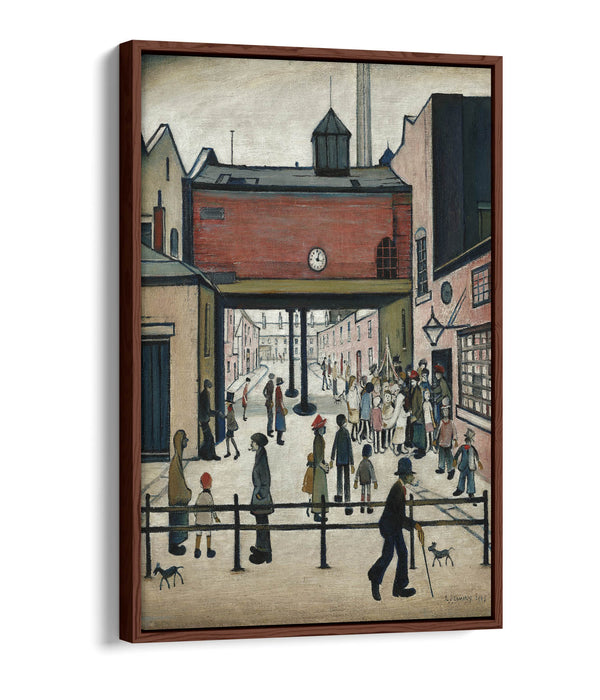 L.S. Lowry Wall Art | 'May Day' Float Effect Canvas Print with Vibrant Colors & 30mm Deep Frame