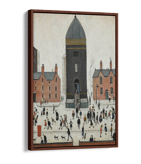 Canvas Wall Art - L.S. Lowry 'Old Church Tower' Print | Float Effect Frame, Ready to Hang