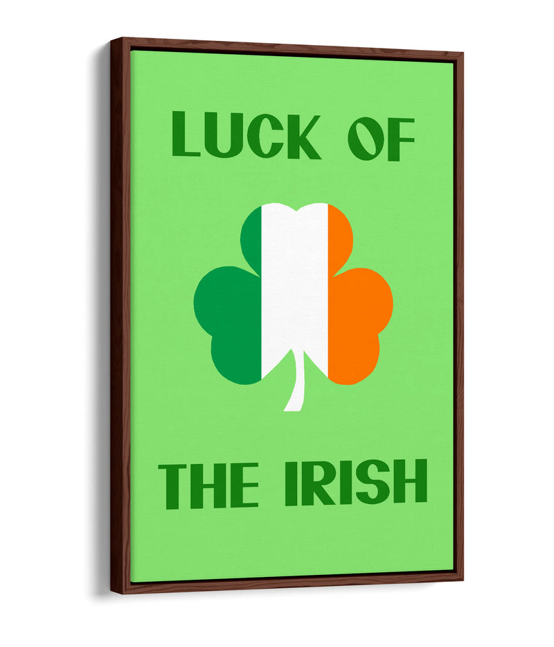 Luck of the Irish - Contemporary Float Effect Canvas Wall Art Print with Premium Varnish Finish