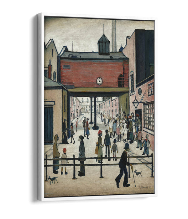 L.S. Lowry Wall Art | 'May Day' Float Effect Canvas Print with Vibrant Colors & 30mm Deep Frame